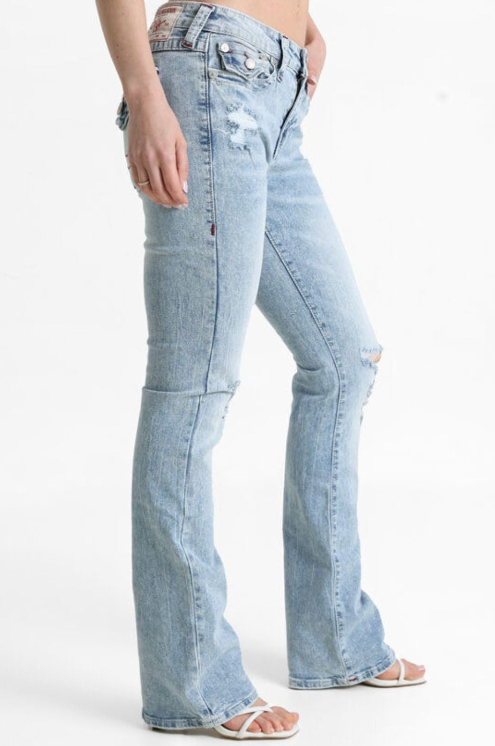 True Religion BECCA DISTRESSED MID RISE BOOTCUT