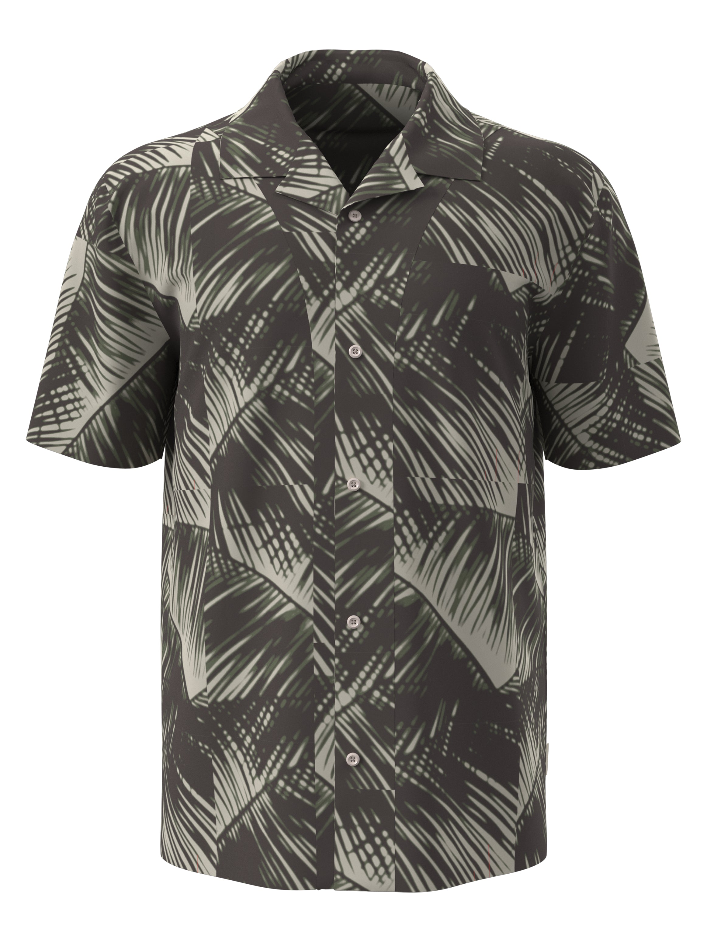 Calvin Klein STRANDHEMD – PALMENPRINNT