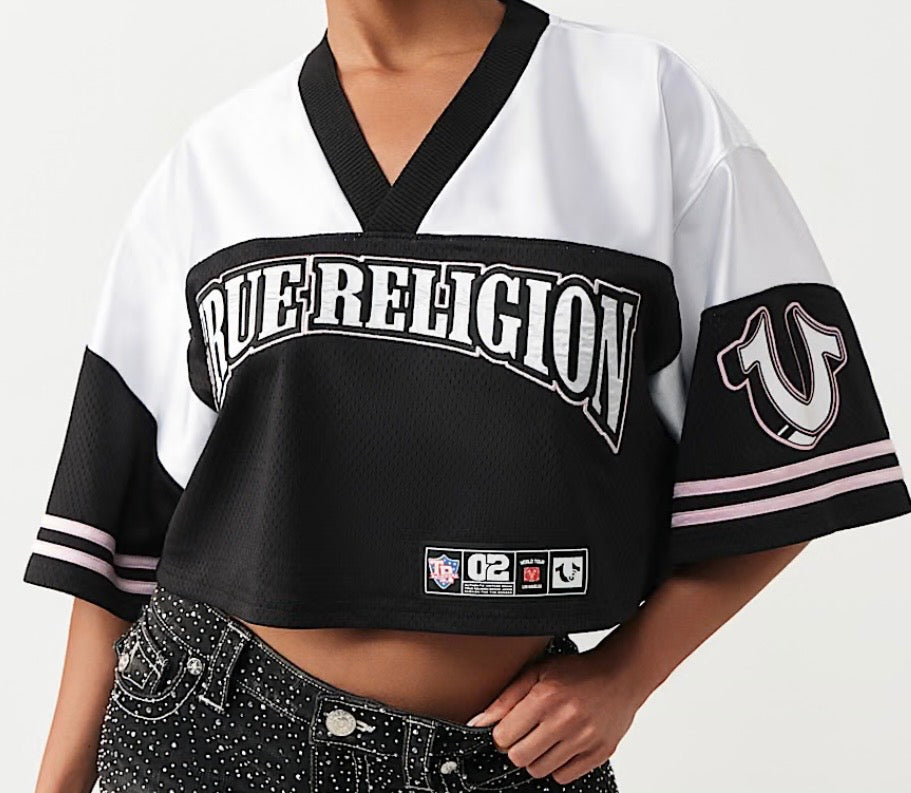 TRUE RELIGION Crystal Sporty Jersey Shirt