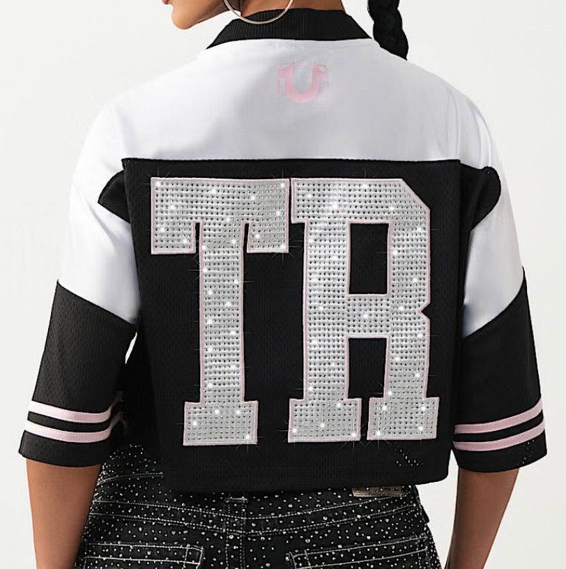 TRUE RELIGION Crystal Sporty Jersey Shirt