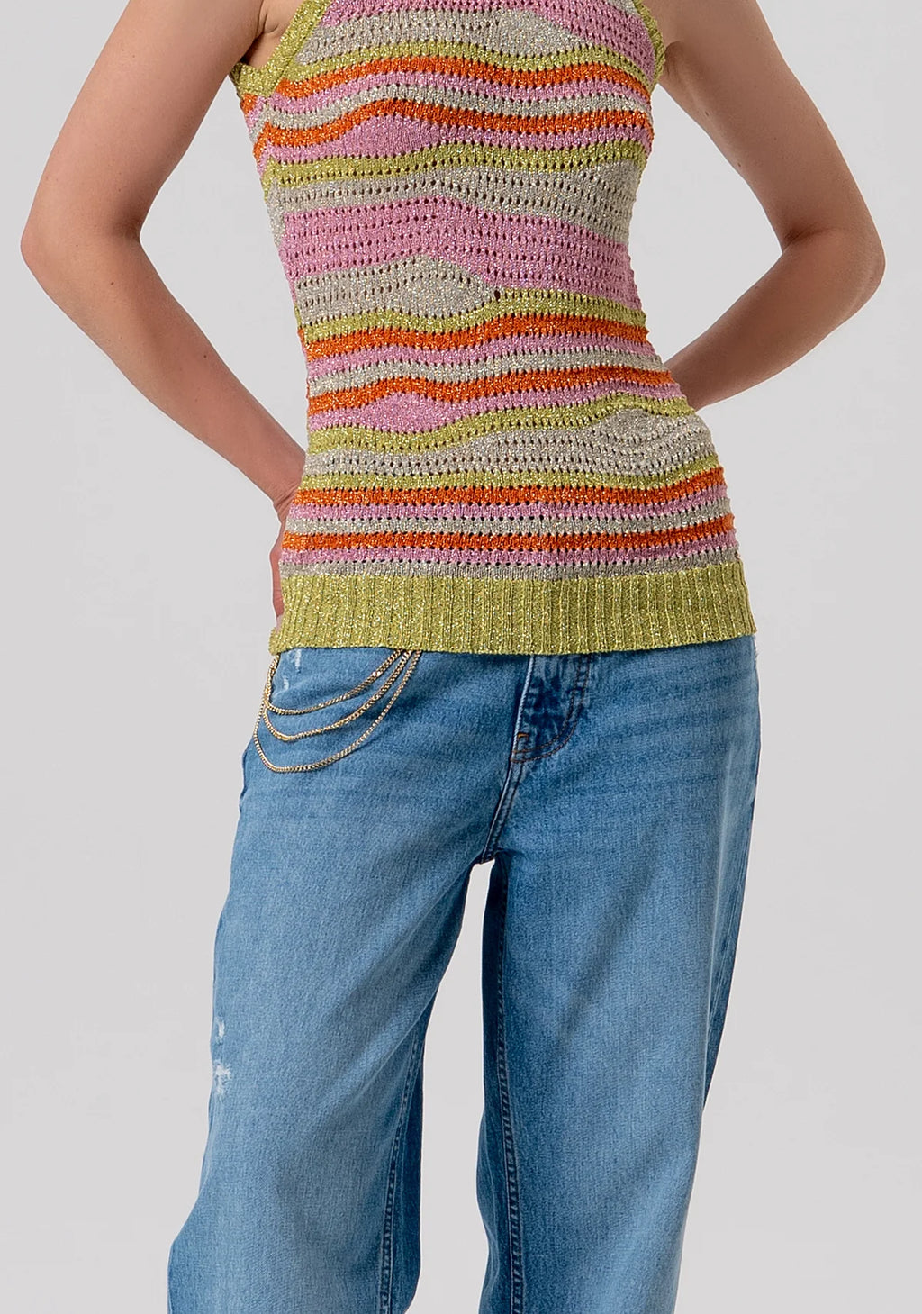 FRACOMINA HIGH WAISTED WIDE JEANS
