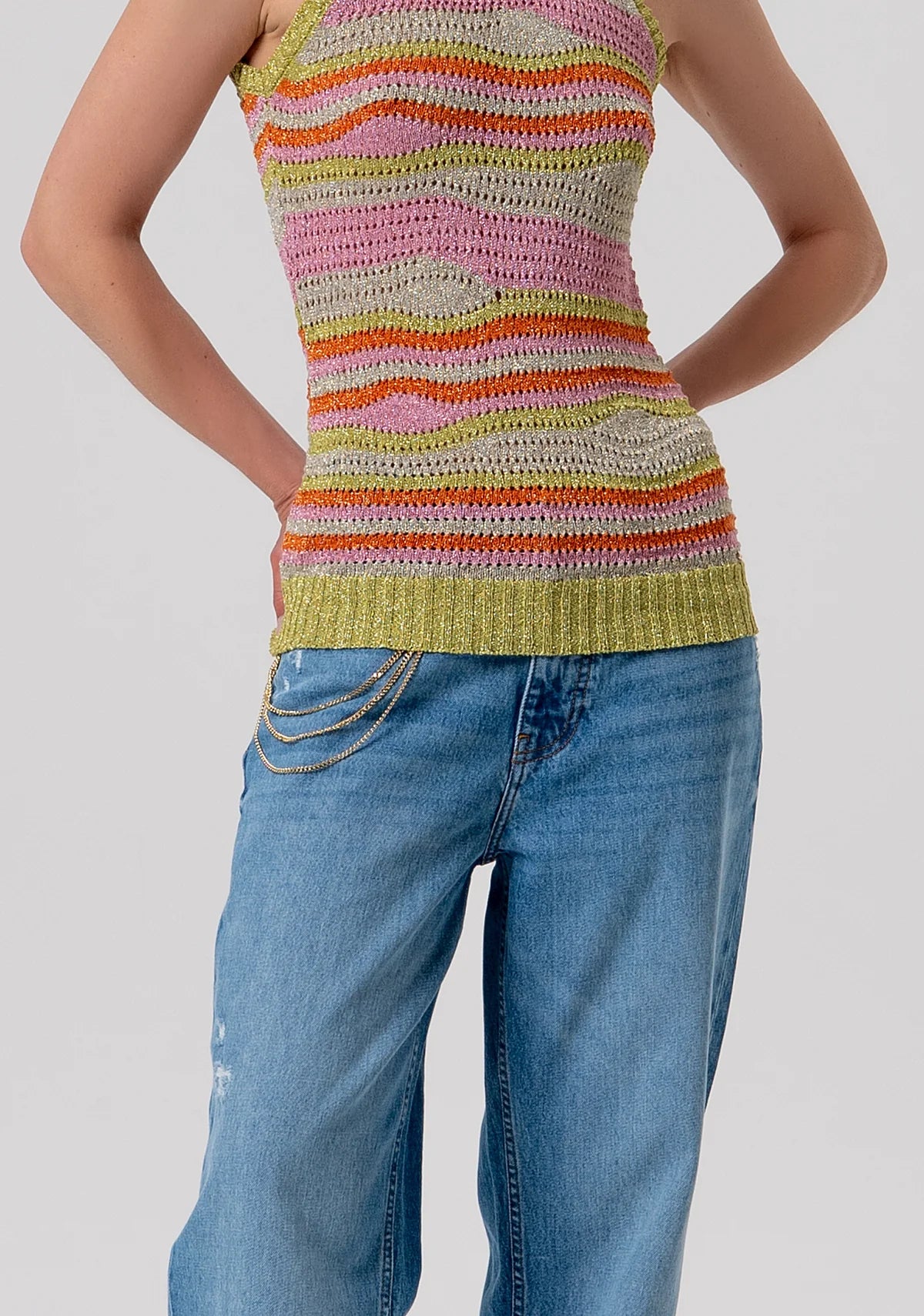 FRACOMINA HIGH WAISTED WIDE JEANS