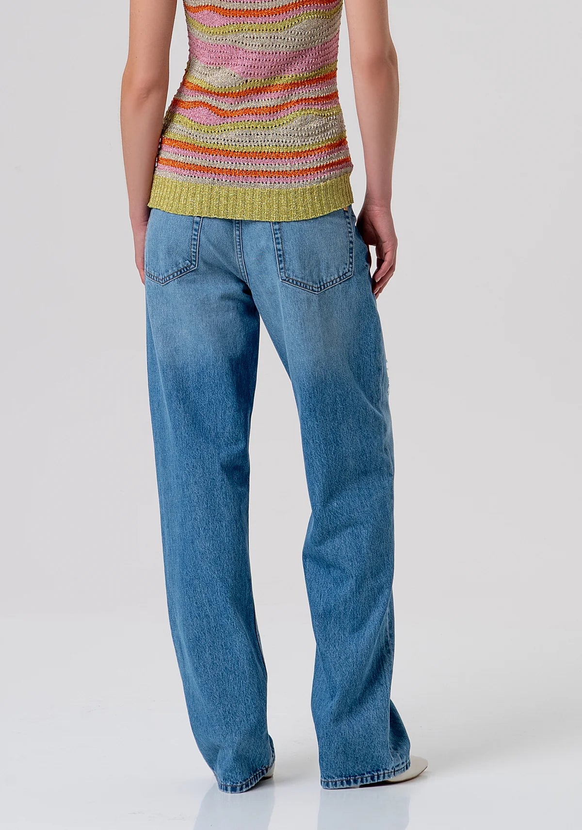 FRACOMINA HIGH WAISTED WIDE JEANS
